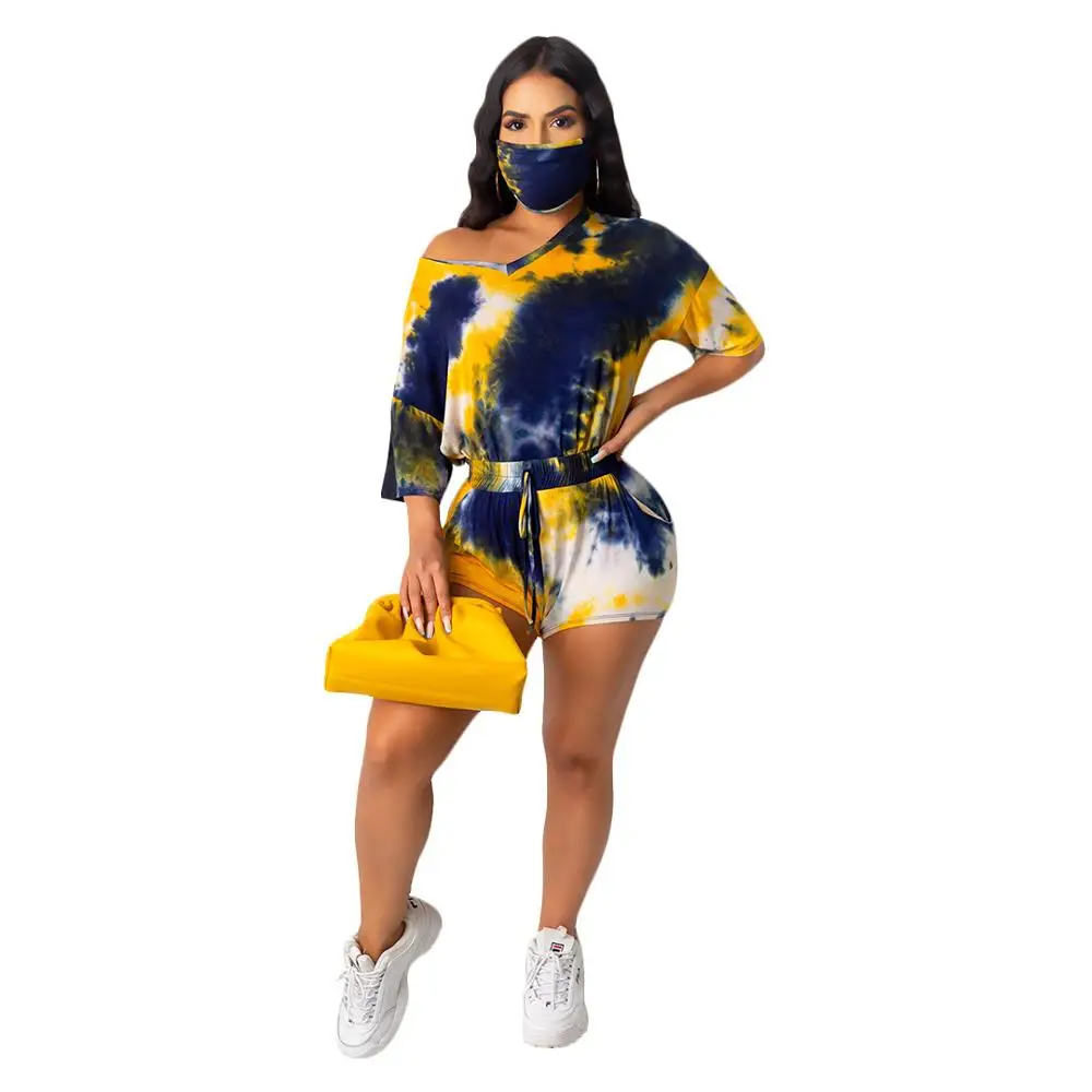 Adogirl/модные женские спортивные костюмы с маской принтом в виде галстука бабочки