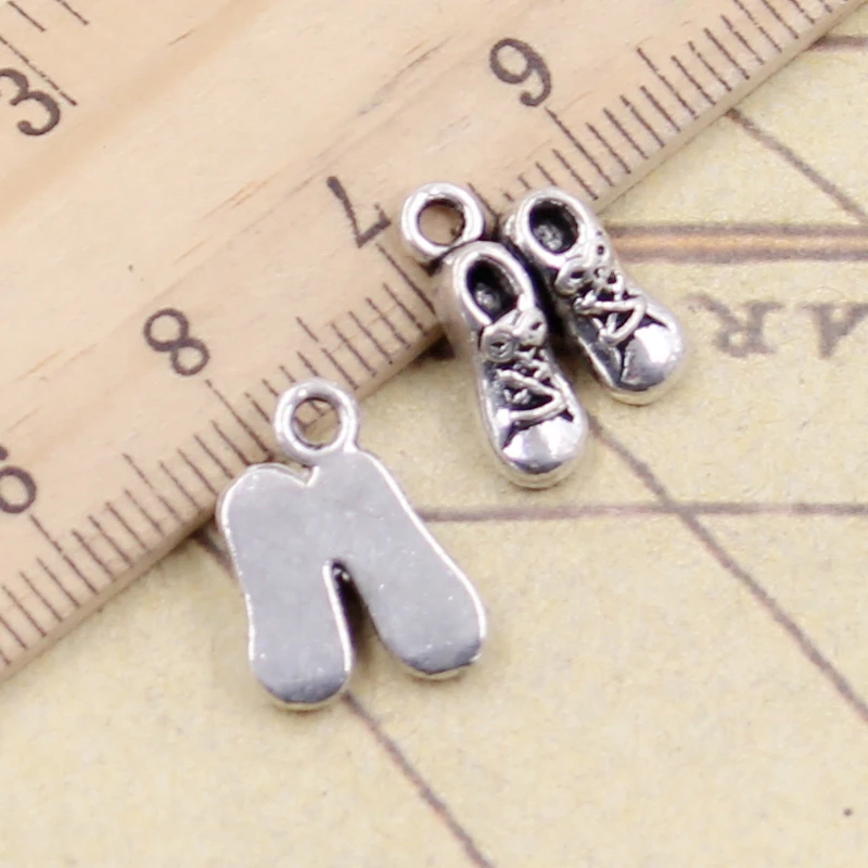 

20pcs Charms sports shoes 14x10mm Tibetan Silver Color Pendants Antique Jewelry Making DIY Handmade Craft