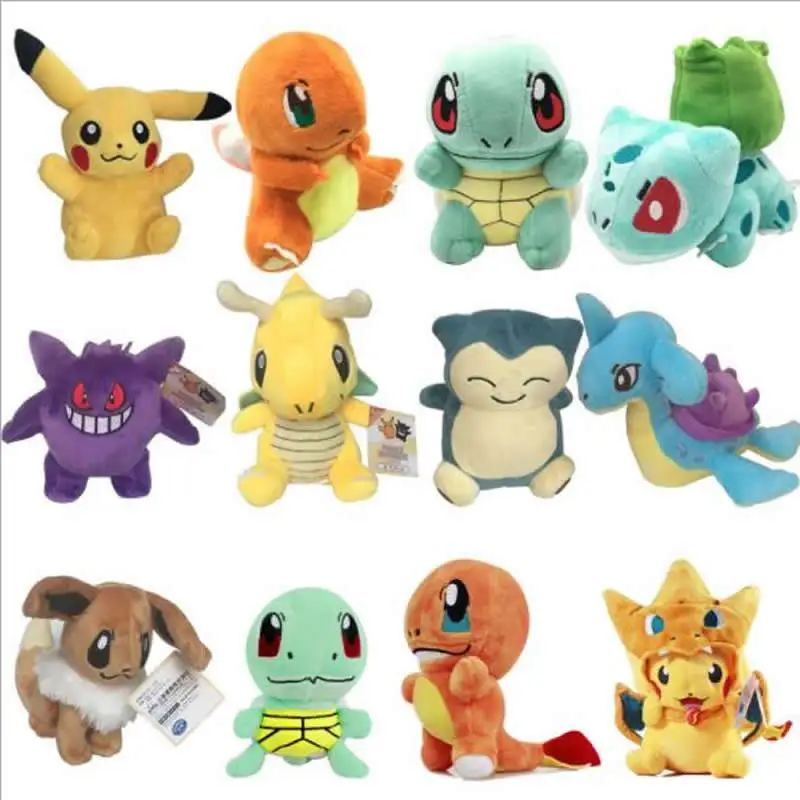 20 видов стилей плюшевые игрушки 15 см Peluche Pikachu Snorlax Charmander Mewtwo Dragonite милые мягкие