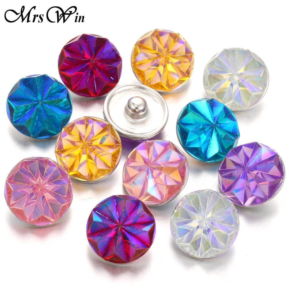 10 шт./лот разноцветные кнопки застежки для ювелирных изделий цветок из смолы 18 мм