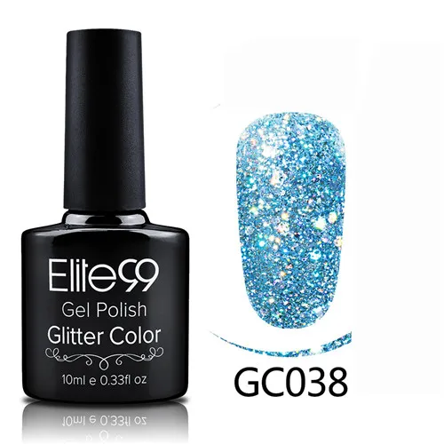 GC038 Elite99 гибридные Лаки гель лак для ногтей набор Гель-лак с блестками Живопись ногтей искусство поли УФ гель лак Топ базовый праймер для маникюра - Color: GC038
