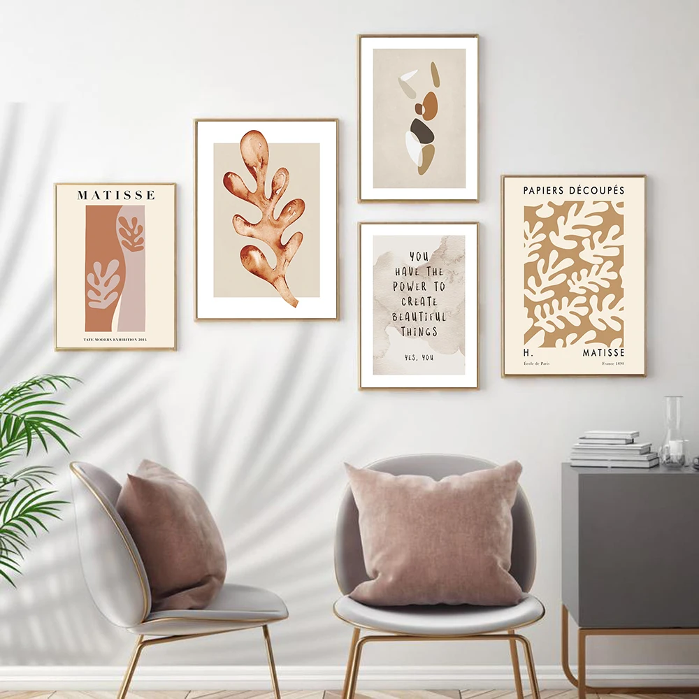 

Matisse Fashion Posters And Prints Abstract Letter Plants Colorful Canvas Home Decor Painting Wall Art Pictures For Living Room