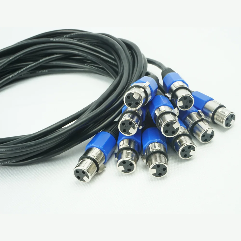 30 шт. 1 м DMX сигнальная линия 3 Pin XLR сигнальный кабель синий цвет сценическое