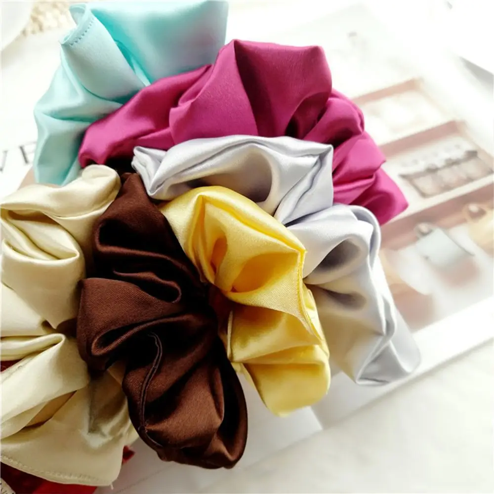 Модные женские Однотонные резинки из искусственного шелка Женские Простые