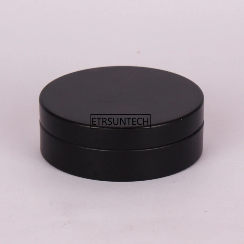 

100pcs 100ml Aluminum Jars black Metal Tin Cosmetic Containers Crafts Aluminum boxs F3370