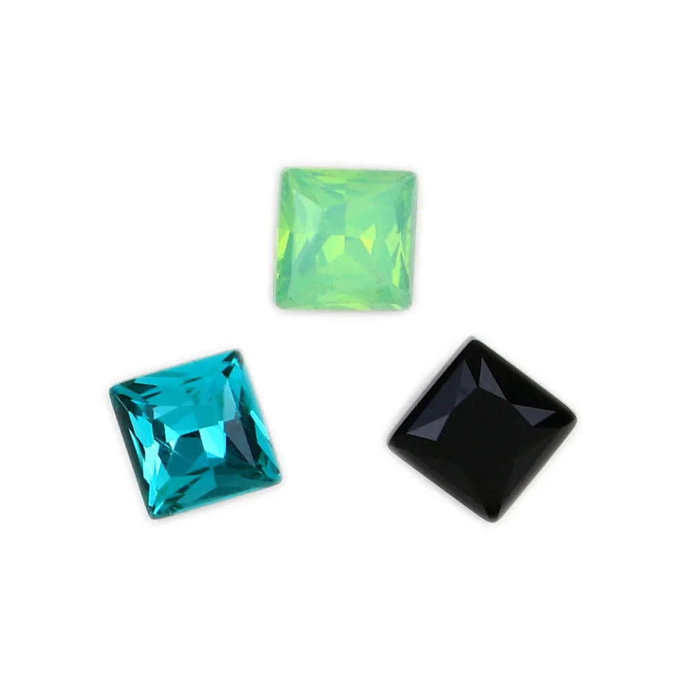 8 мм квадратный лак для ногтей Стразы с украшением в виде кристаллов Сияющие 3D