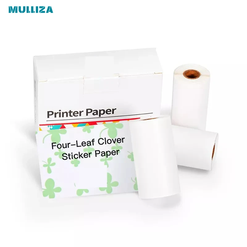 

53mm * 3.5m green clover black word 20-year three proof self-adhesive printer thermal label printing paper waterproof