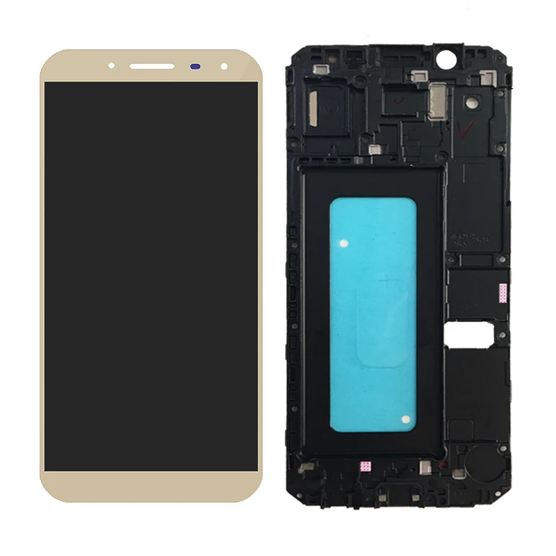 Регулируемая яркость J810 ЖК-экран для samsung Galaxy J8 J800 J810 экран ЖК-дисплей J810F J810Y J810G с рамкой - Цвет: gold  with frame