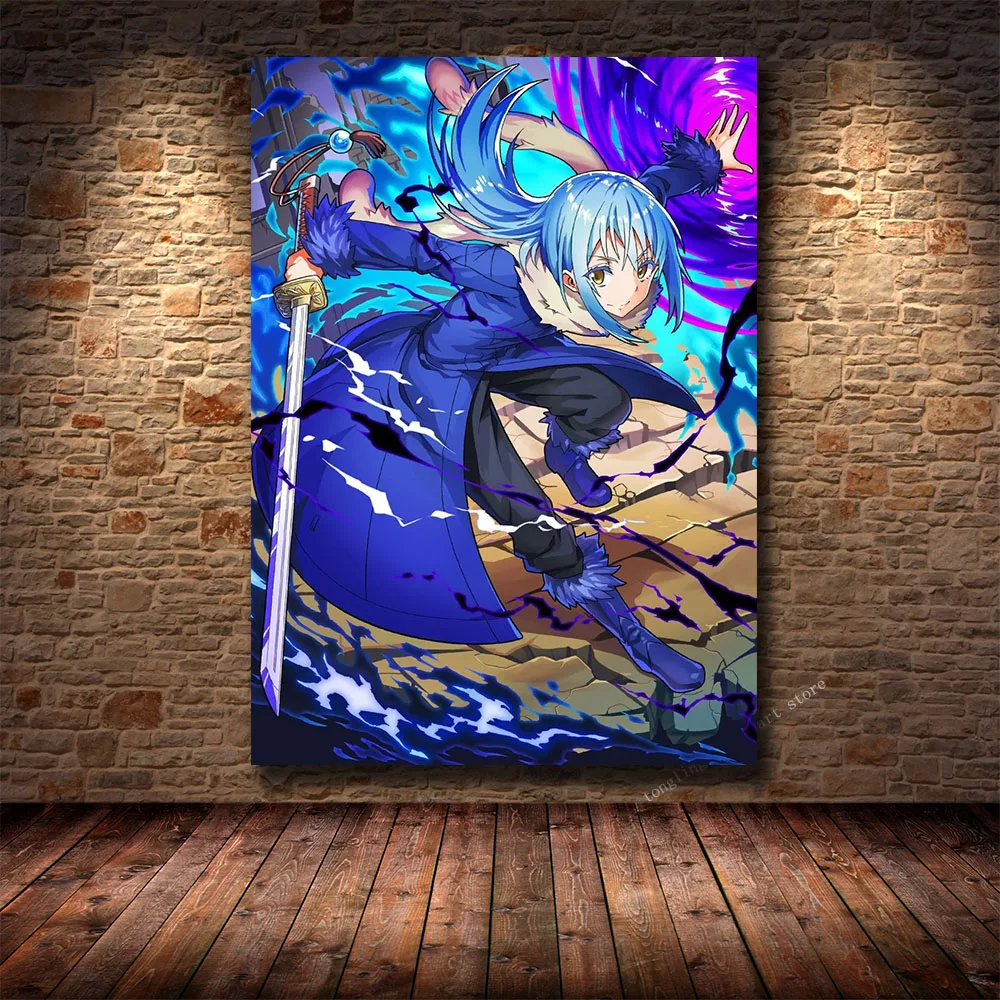 

Rimuru Tempest Posters Japanese Anime Prints Clear Image Room Bar Poster Home Art Painting Decorative Paintings Cuadros