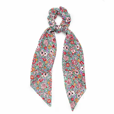 

New Long Streamer Large Intestine Circle Women's Tie Hair Ponytail Bundle Floral Hair Circle Simple Hair Accessories Wholesale