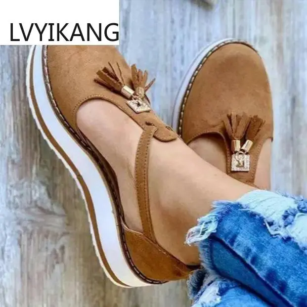 Женские босоножки на плоской подошве с кисточками Размеры 35-43 | Обувь