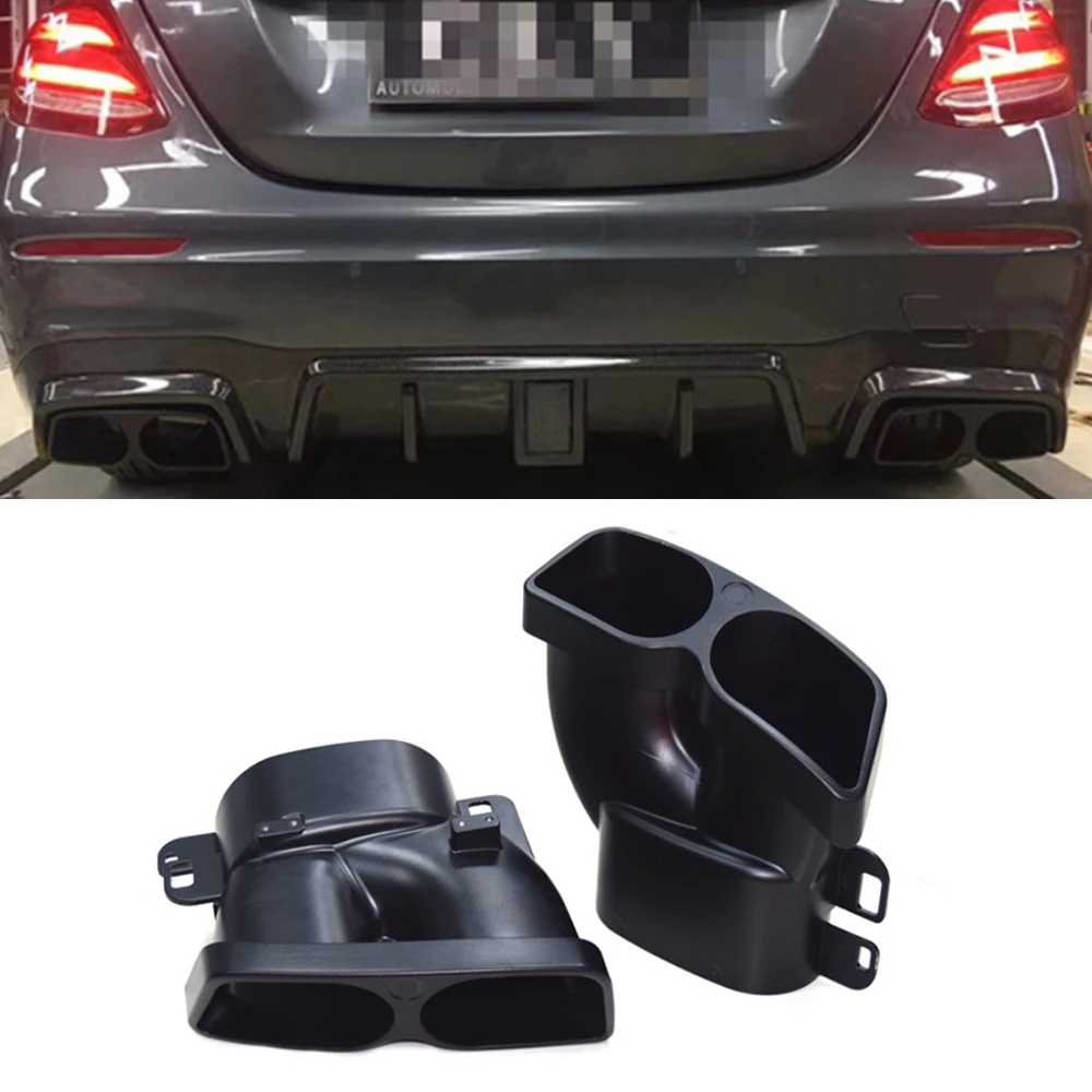 

1 pair of black car exhaust mufflers suitable for Mercedes-Benz C E S class W205 W212 W213 W222 rear bumper tip tube tail