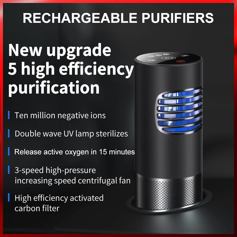 Умный мини очиститель воздуха для автомобиля зарядка от USB удаление