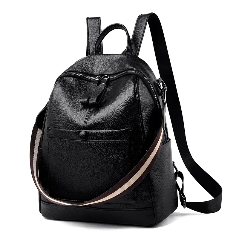 2021 New Fashion Woman Backpack High Quality Youth PU Leather Backpacks for Teenage Girls Female School Bag Luxury Backpacks