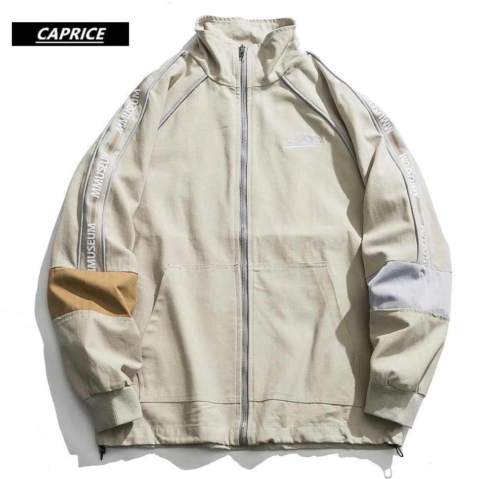 Мужские куртки в стиле хип-хоп с цветными часами пэчворк Осень-зима 2019 модная