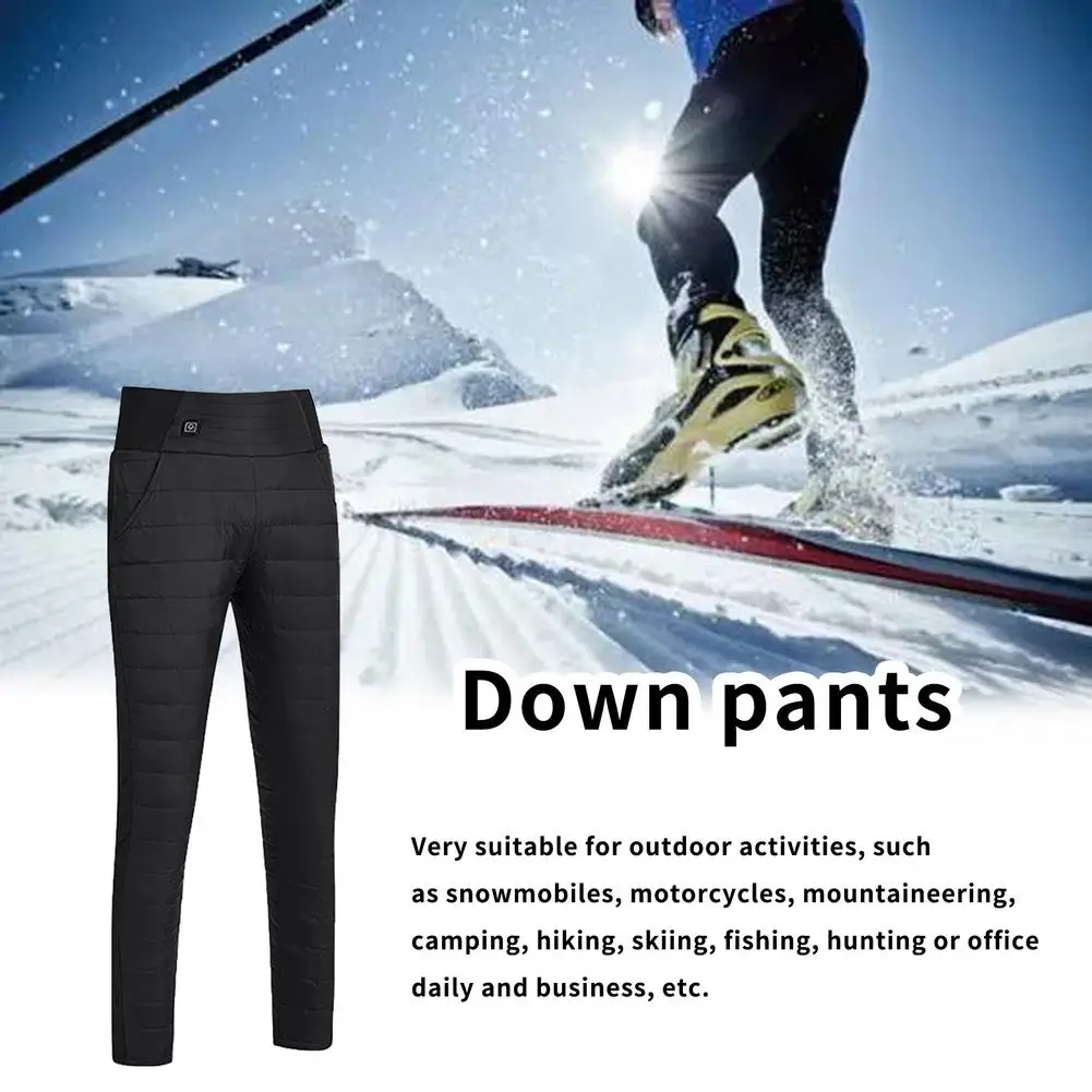 

Women USB Electric Heating pant Winter Thick Intelligent Heated Warm Trousers Velvet Warm Knee Trousers Pant for Outdoor Sport