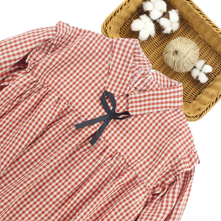 Одежда для девочек рубашка в клетку и штаны 2 шт. детская одежда с