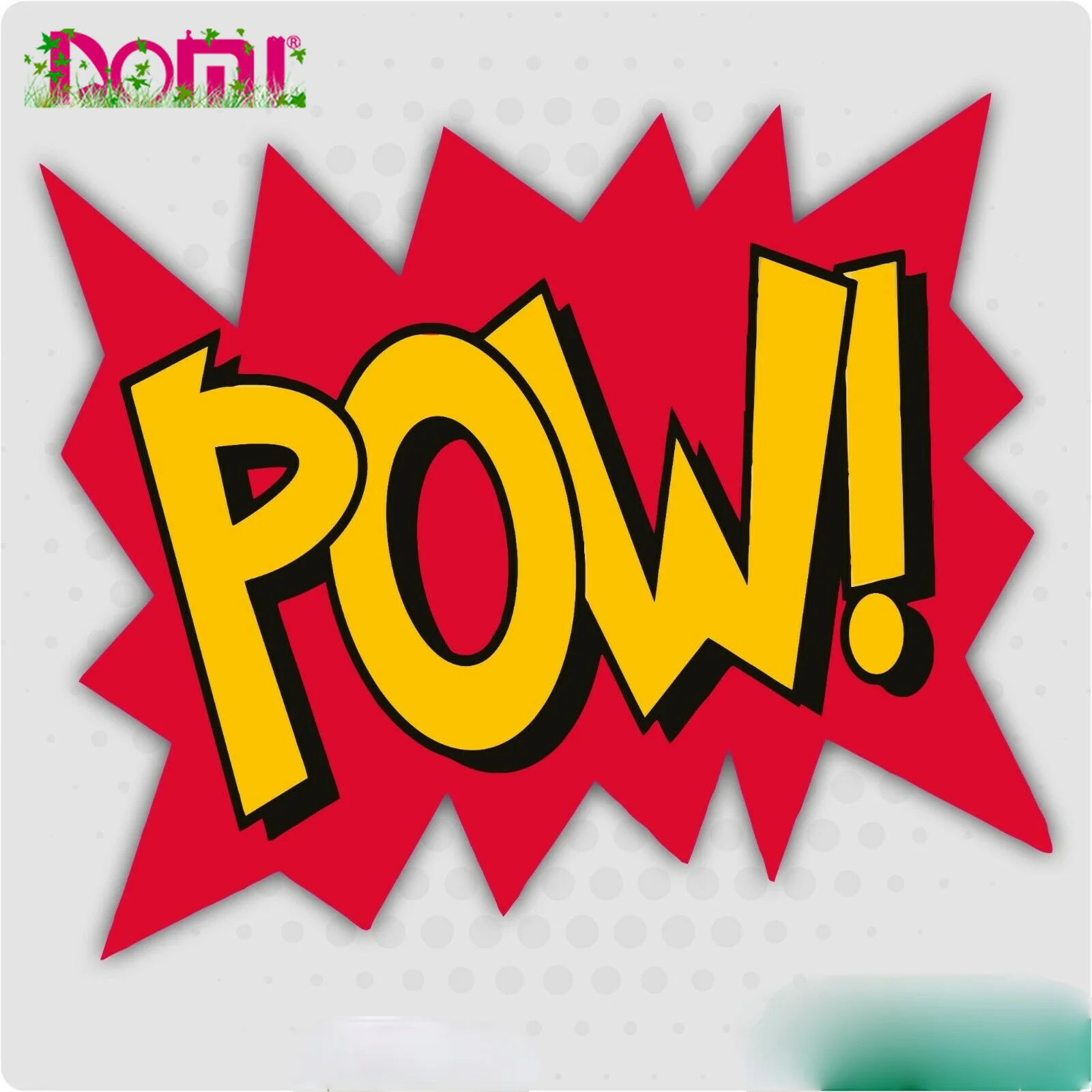 

Large POW Cartoon Vinyl Decal, Car Sticker Windshield Bumper Motorcycle Helmet Decal High Quality KK Vinyl Cover Waterproof PVC
