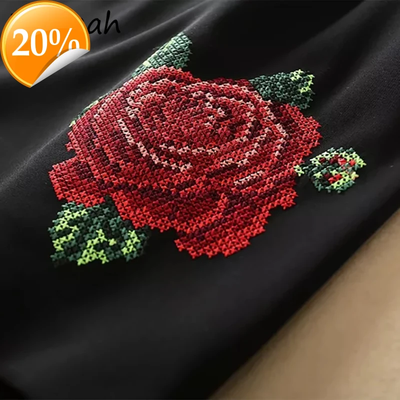 

Summer Women Fashion Runway Party Midi Dress Long arm embroidery Elegant thin Printed ladies Pencil dresses Vestidos