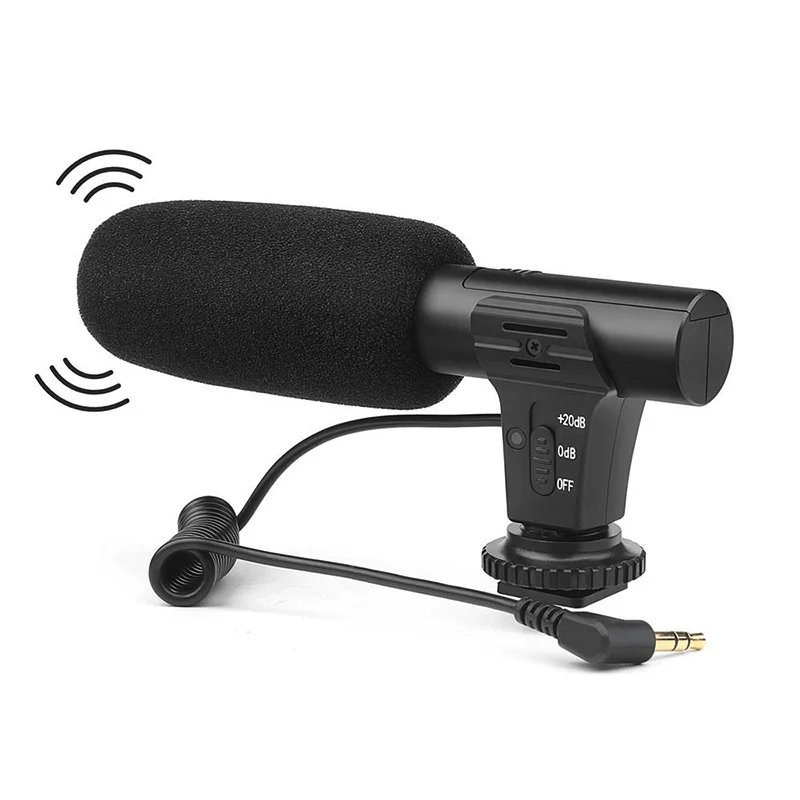

3.5mm Stereo Microphone VLOG Photography Interview Digital Video Recording Mic For DSLR Camera PC Computer Phone Microphone