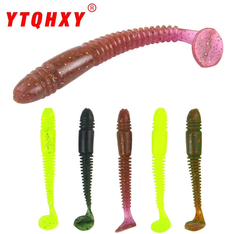 

5pcs/bag Paddle Tail Grub Baits Soft Lures Fishing 3.1g/7.5cm