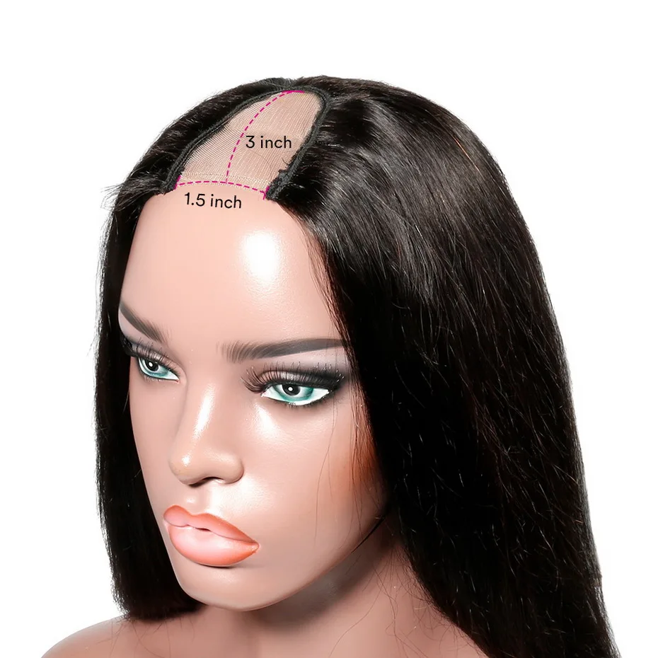 Парики Stema с U-образной частью бразильские шелковистые прямые натуральные волосы