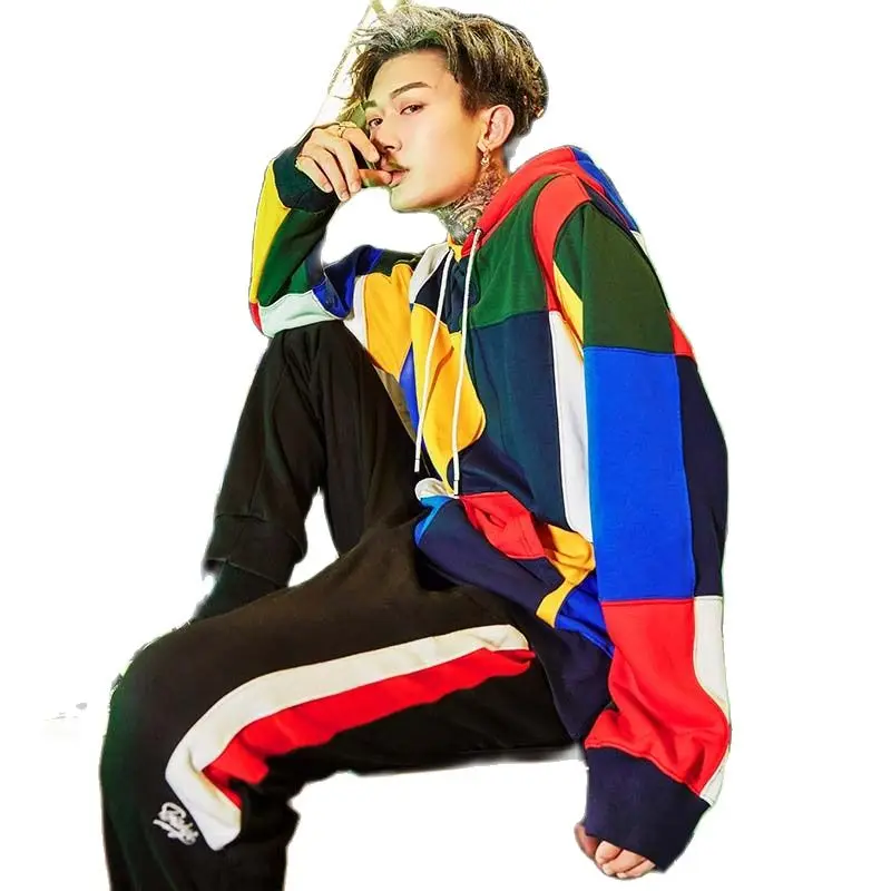 Осенне зимняя модная Толстовка в стиле хип хоп мужская повседневная толстовка