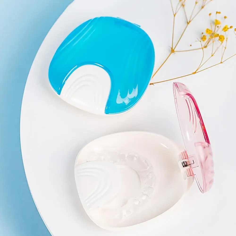 3 цвета Пресс открывающиеся зубной фиксатор для хранения протеза коробка