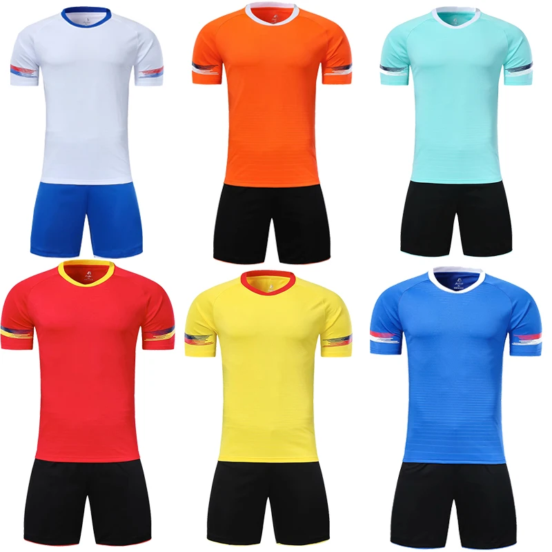 Мужская футболка с коротким рукавом оранжевая униформа для мальчиков голубая