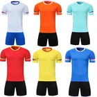 Мужская футболка с коротким рукавом, оранжевая униформа для мальчиков, голубая детская футболка для футбола, самодельная футболка с именем и индивидуальным номером