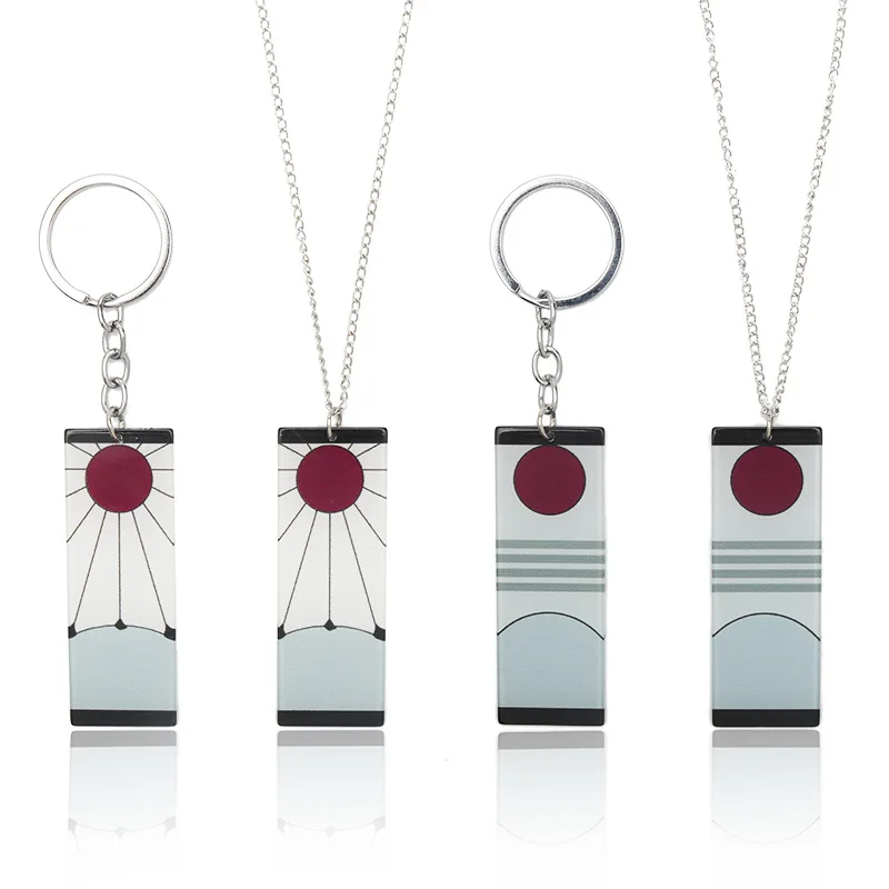 

New Arrival Anime Damon Slayer Necklace Cosplay Figure Tanjiro Metal Alloy Chain Pendant Necklaces for Cartoon Fans Jewelry Gift