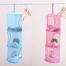 Высокое качество DIY 3-слойная сетка для хранения подвесная детский игрушечный Органайзер сумка для спальни настенный дверной шкаф 75 см x 26 см 3 полки Висячие