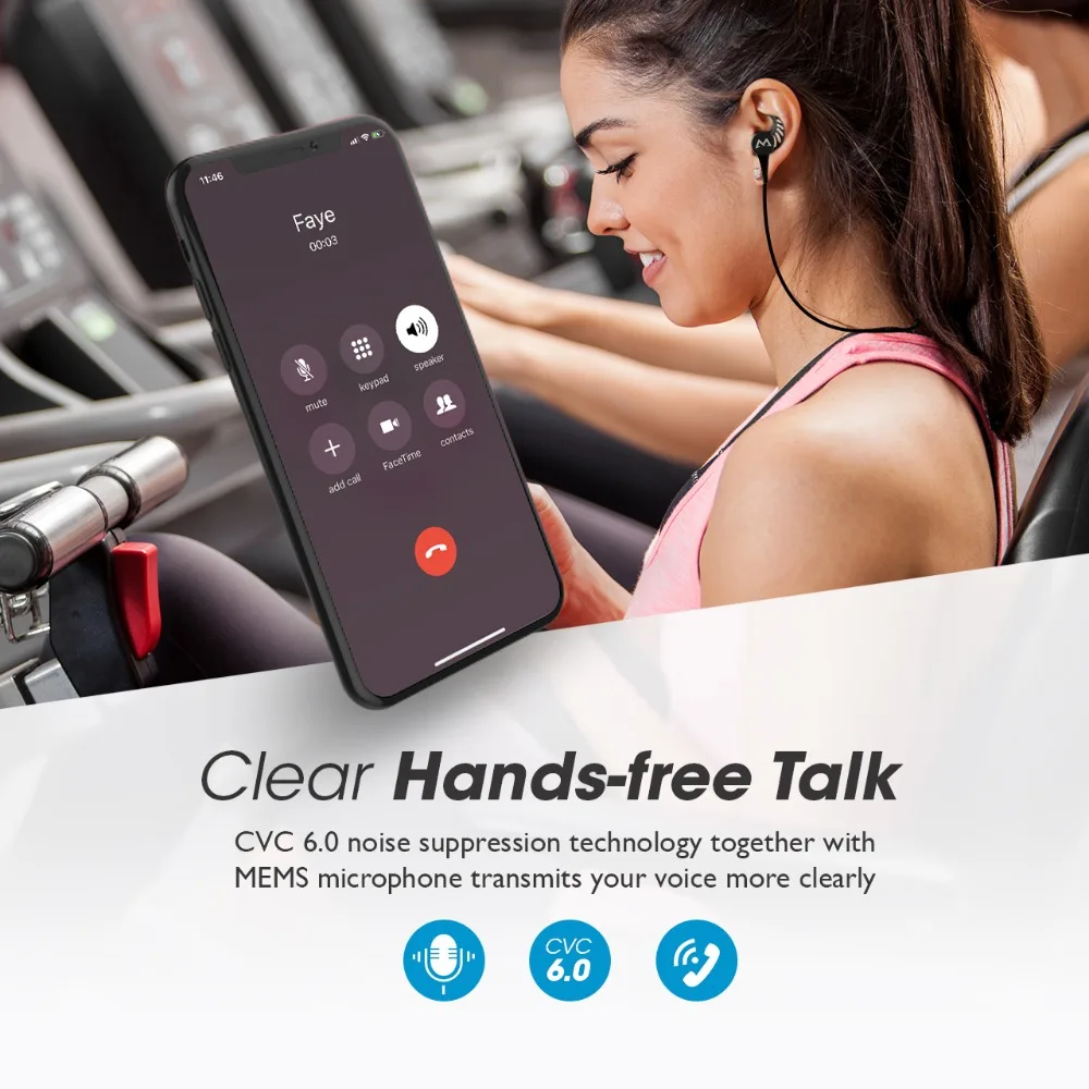 Оригинальные Беспроводные спортивные магнитные наушники Mpow с Bluetooth 4 1