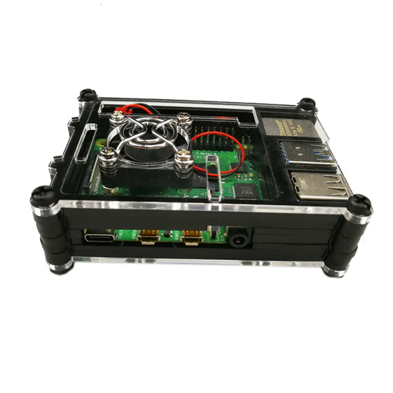 Чехол для Raspberry Pi 4 B 9 слоев прозрачный акриловый чехол Модель B|Аксессуары