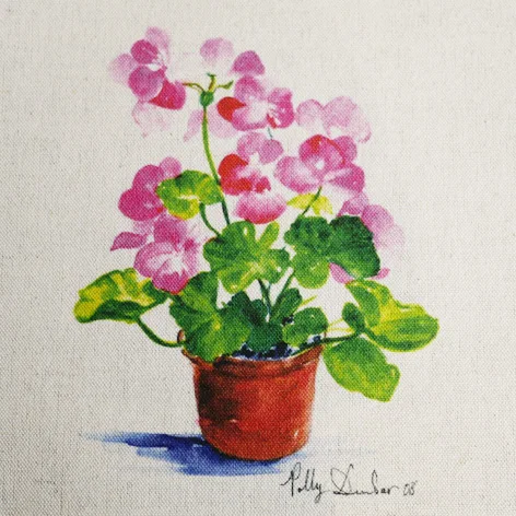 

cotton and linen cloth hand printing and dyeing decorative painting dining mat notebook cover potted safflower