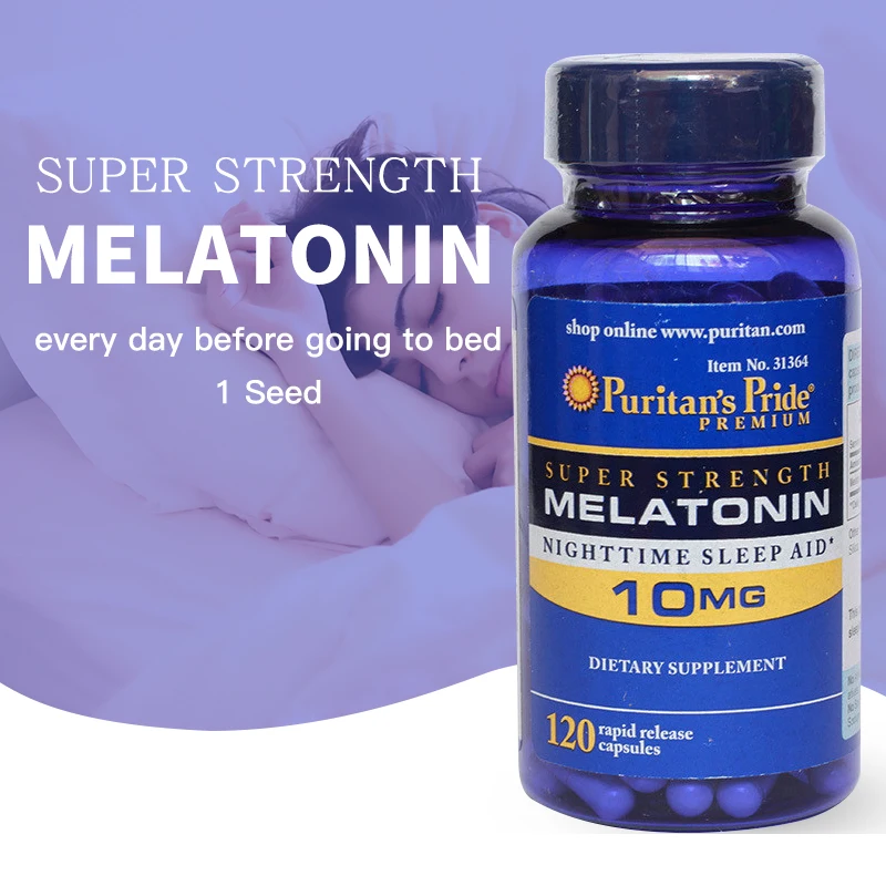 

Super Strength Melatonin 10mg*120 Pcs Help Improve Sleep Nighttime Sleep Aid Hot Selling