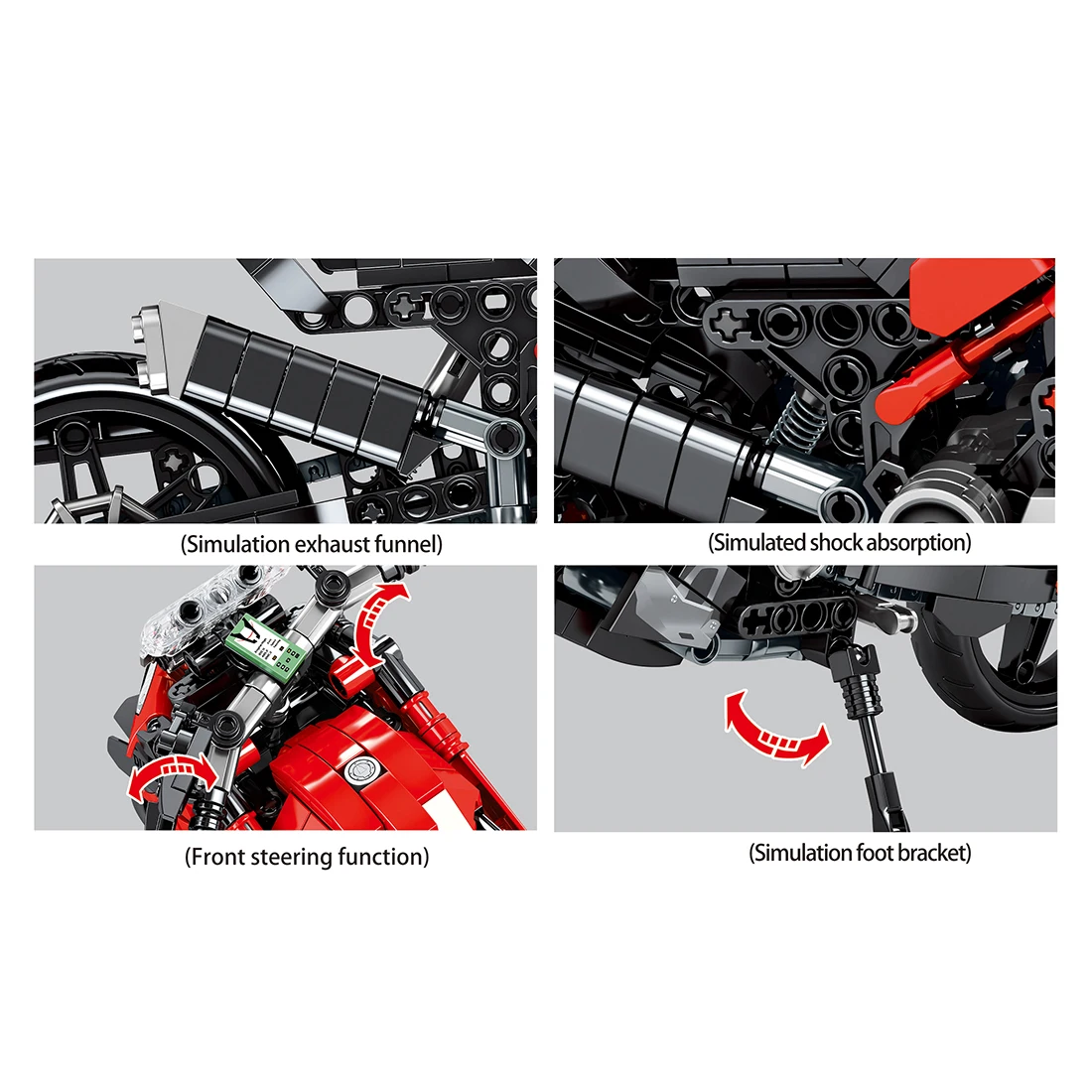 

710Pcs Motorcycle Series Building Block Model DIY Building Blocks Toy Motorbike DIY Model Bricks Toys For Kids Boys