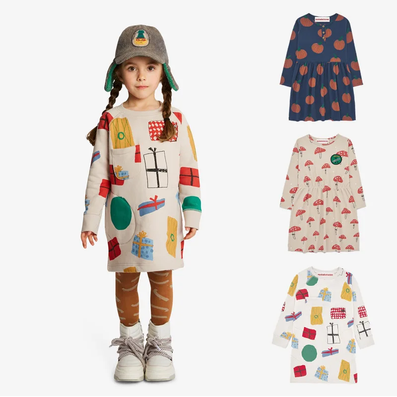 

Kids Dresses For Girls New Year 2022 Nada Cartoon Long Sleeve Dress Female Christmas Costumes Children's Halloween Clothings