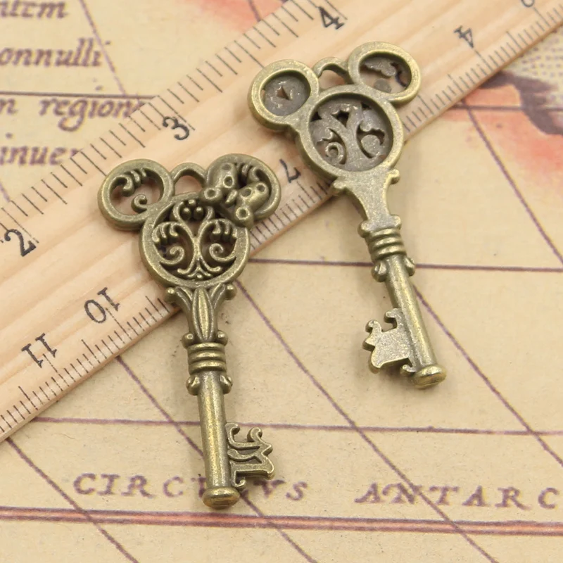 6 шт. подвески винтажный ключ мышки 46x22 мм тибетские Подвески рукоделие