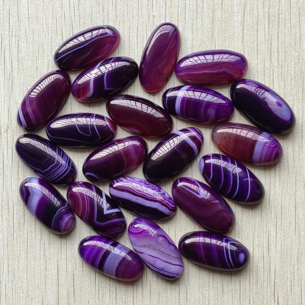

Wholesale 20pcs/Lot fashion natural stripe purple onyx oval cab cabochons for Jewelry Accessories beads15x30mm free shipping