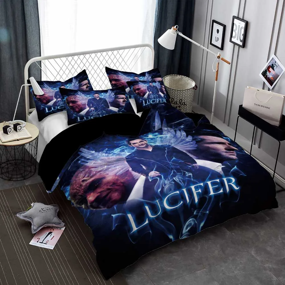 Lucifer series print Duvet Cover Set Bedding Set Full Queen Double Size Home Soft Comfoter Cover Kids