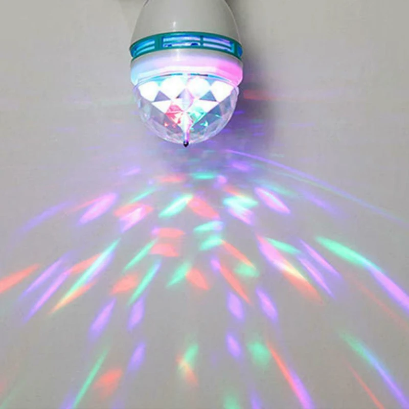 E27 3 Вт автоматический вращающийся RGB светодиодный лампы сценический светильник