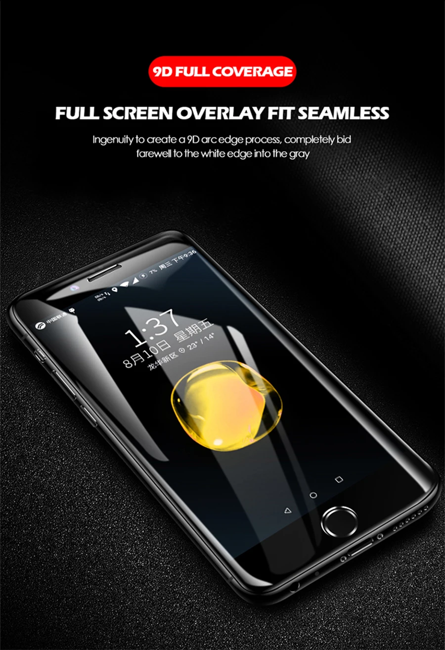 9D защитное стекло с закругленными краями для iPhone 7, 8, 6, 6S Plus, X, XR, XS Max, закаленное защитное стекло для iPhone 11 Pro, Max Glas