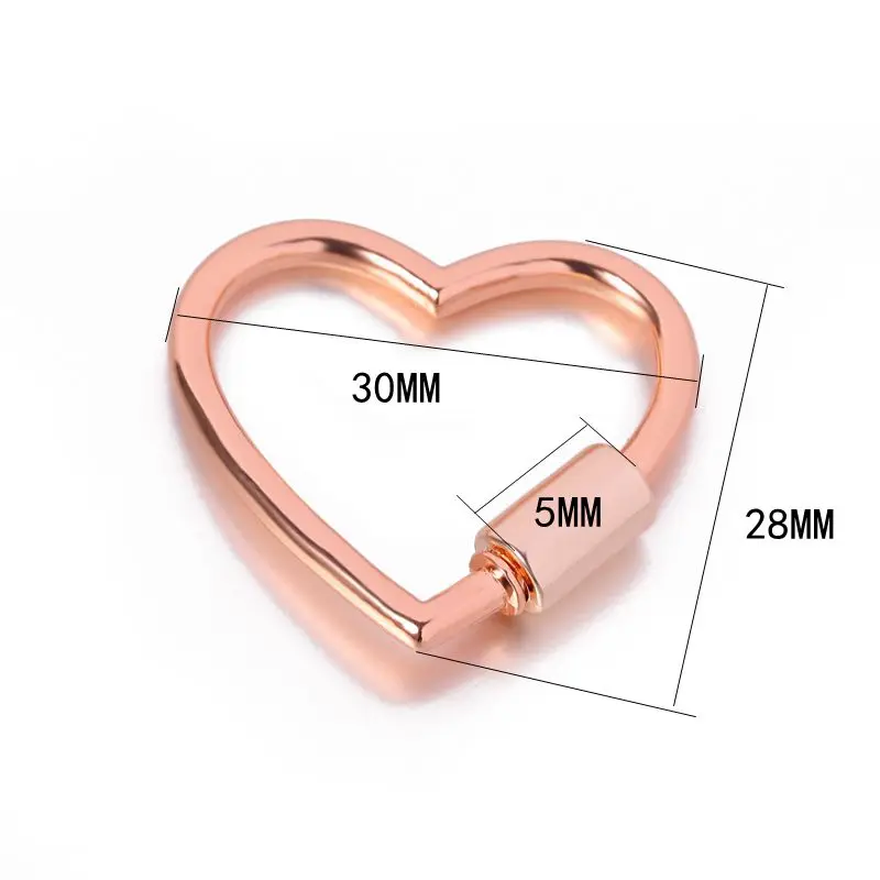 Застежка-винт в форме сердца для женщин застежка-замок из сплава роскошные