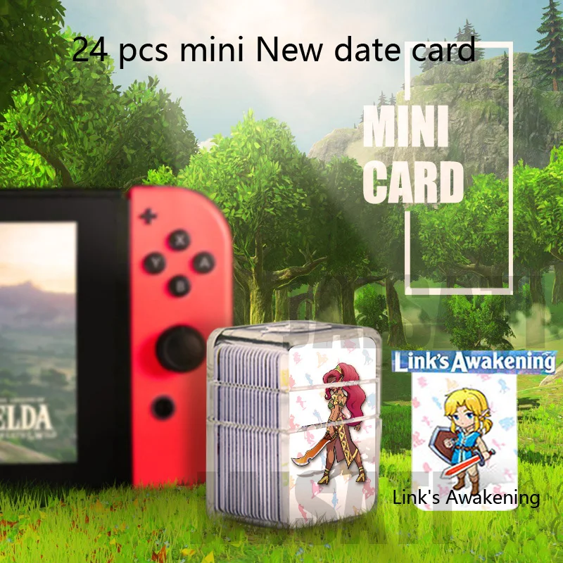 Mario Kart 8 Deluxe Breathe для Wild zelda amiibo игровая Карта super smash bros Link Switch NFC card Super Odyssey - Цвет: 24PcsMini zelda card