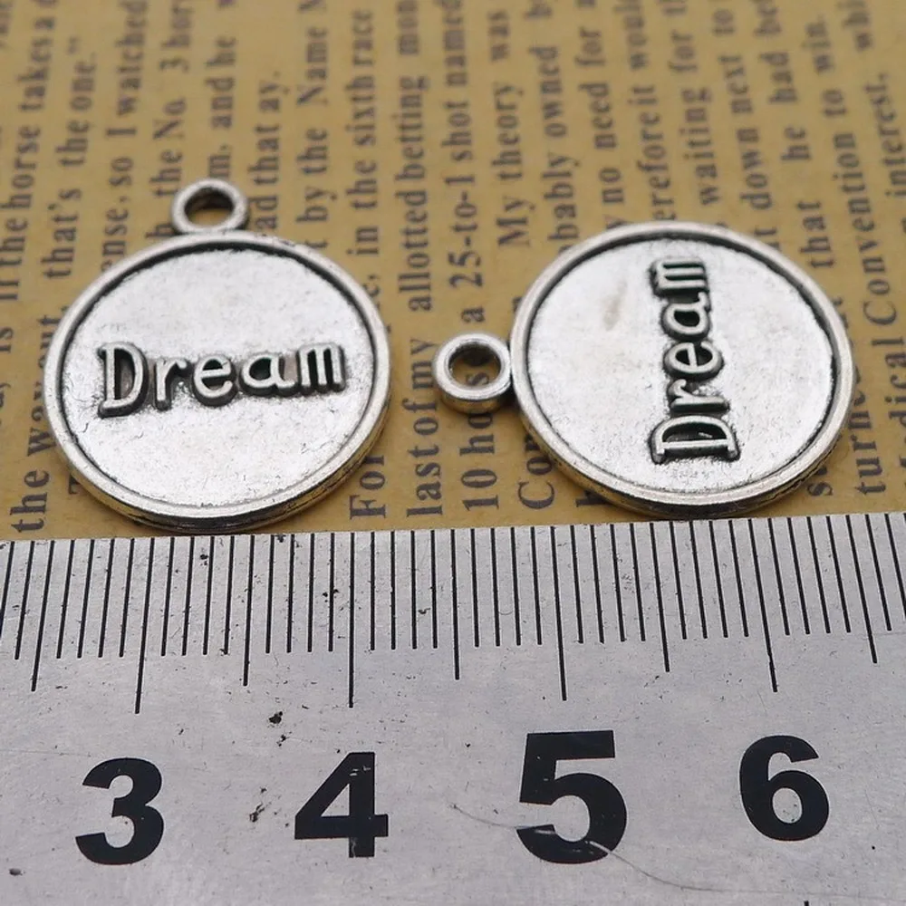

150pcs Dream Charms 19mm x 23mm DIY Jewelry Making Pendant antique silver color