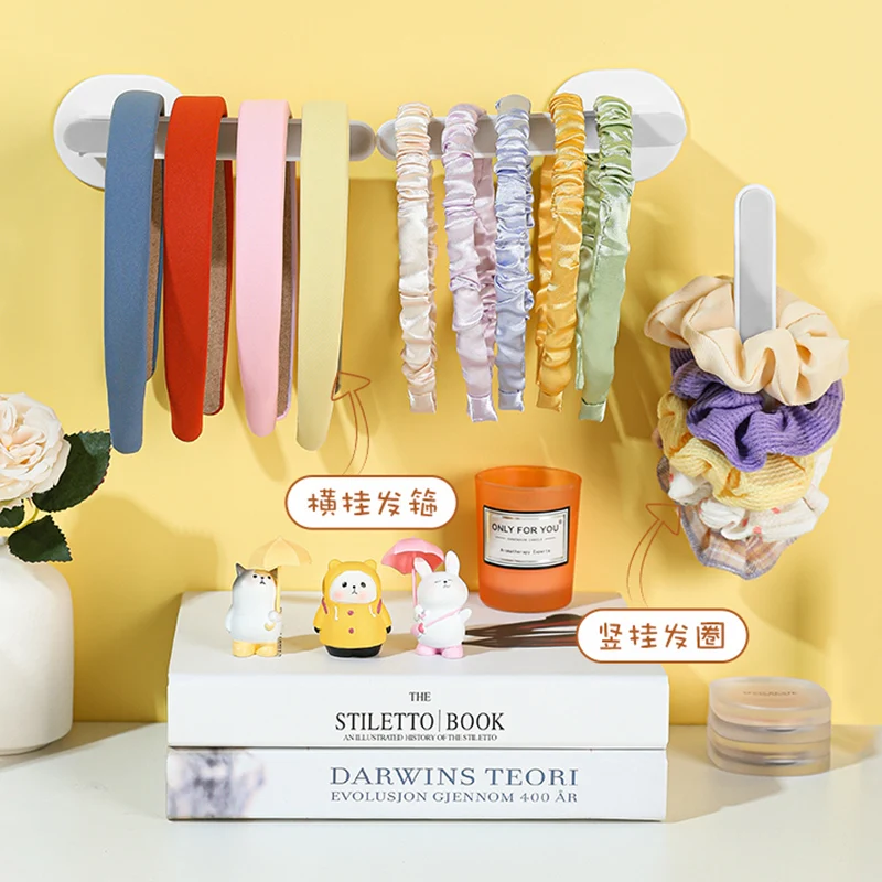 multifunctional sticky hooks hair accessories headband display storage hanging household wall door holder hanger rack organizer free global shipping