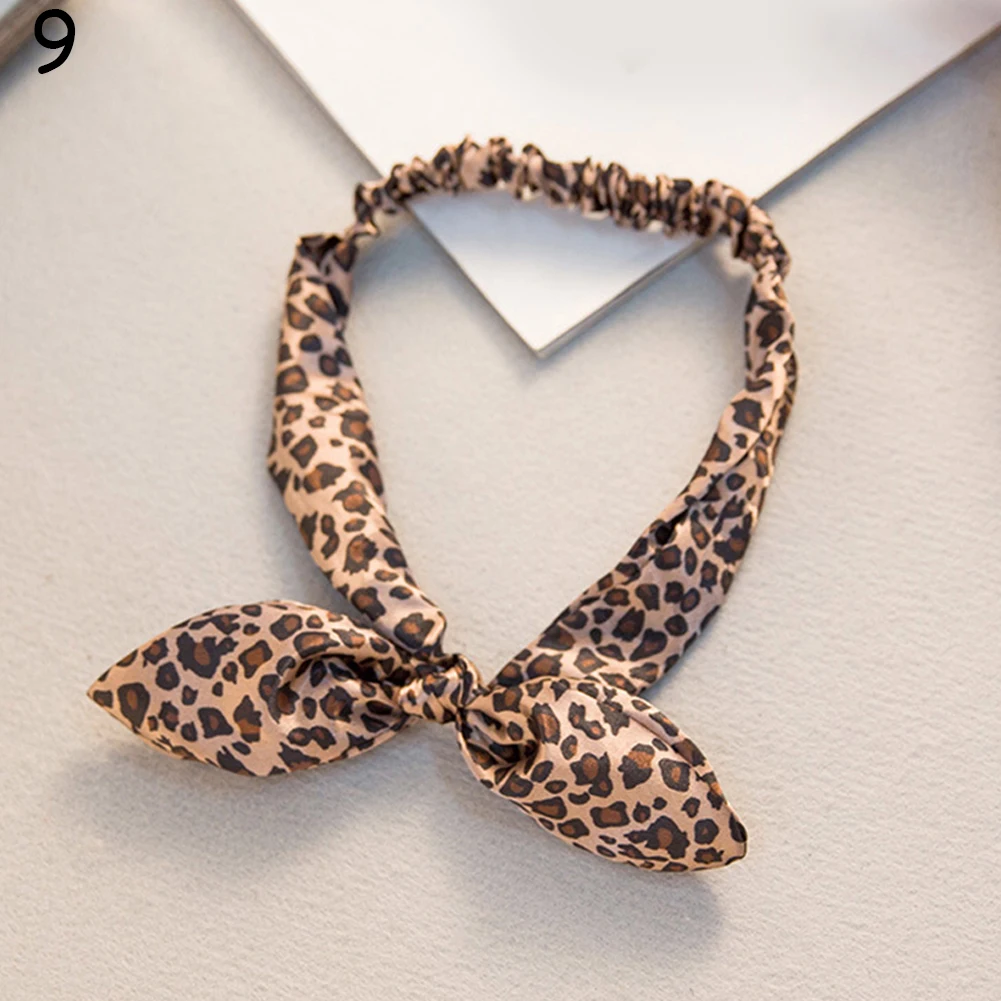 

Women Colorful Vintage Rabbit Ear Hairbands Fashion Bowknot Headband for Girls Knotted Turban Headwrap Hair Accessories For Girl