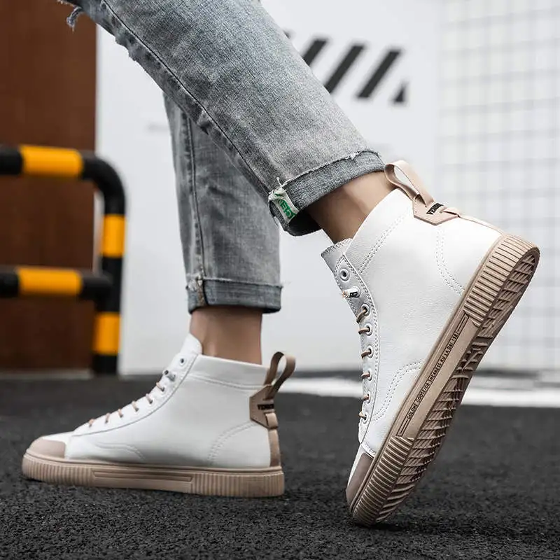 

Кроссовки мужские сетчатые, спортивная обувь, высокие Мокасины, красные, зимняя обувь, теннисная обувь для спортзала