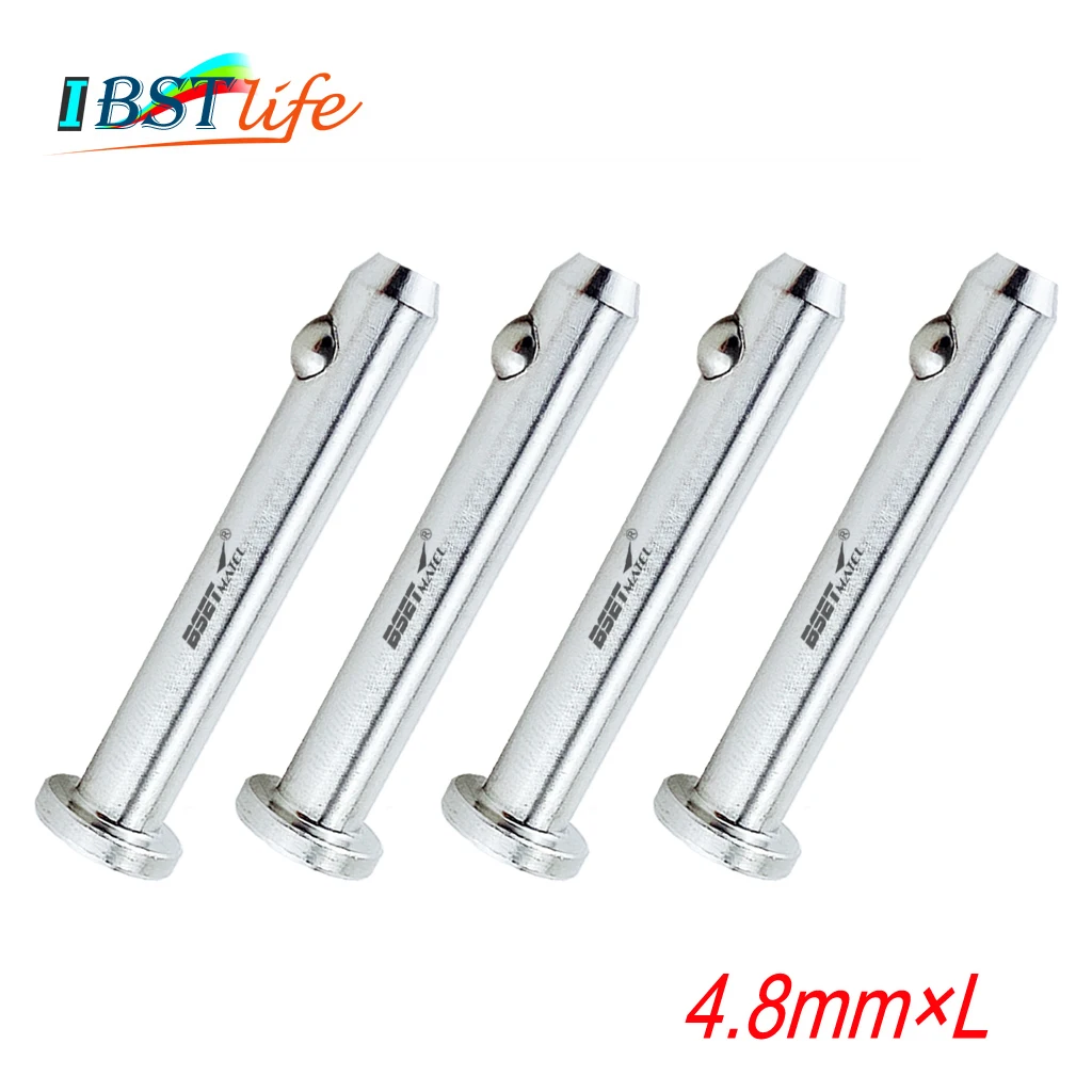 

4PCS 4.8mm Stainless Steel Dowel Pin Flat Head Cylindrical Pin Positioning Pins Quick Release Ball Pin Retainer Farm Lawn Garden